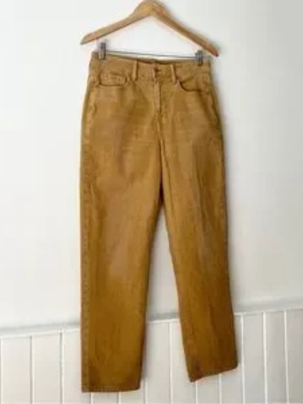 American Eagle Mom Stretch Corduroy Straight Leg High Rise Jeans Reg Size 8 - Picture 12 of 12